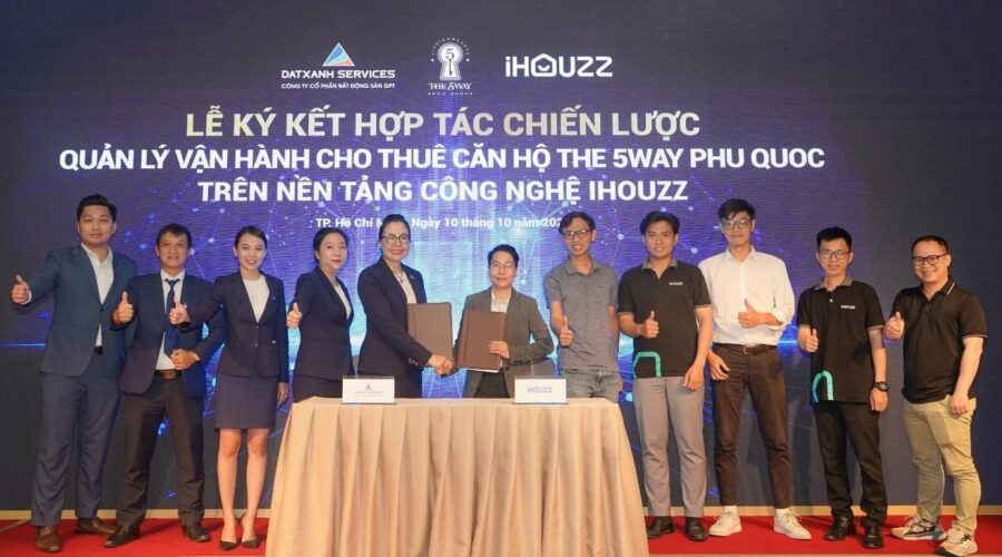 Lễ ký kết hợp tác chiến lược quản lý vận hành cho thuê căn hộ The 5Way Phu Quoc trên nền tảng công nghệ iHouzz